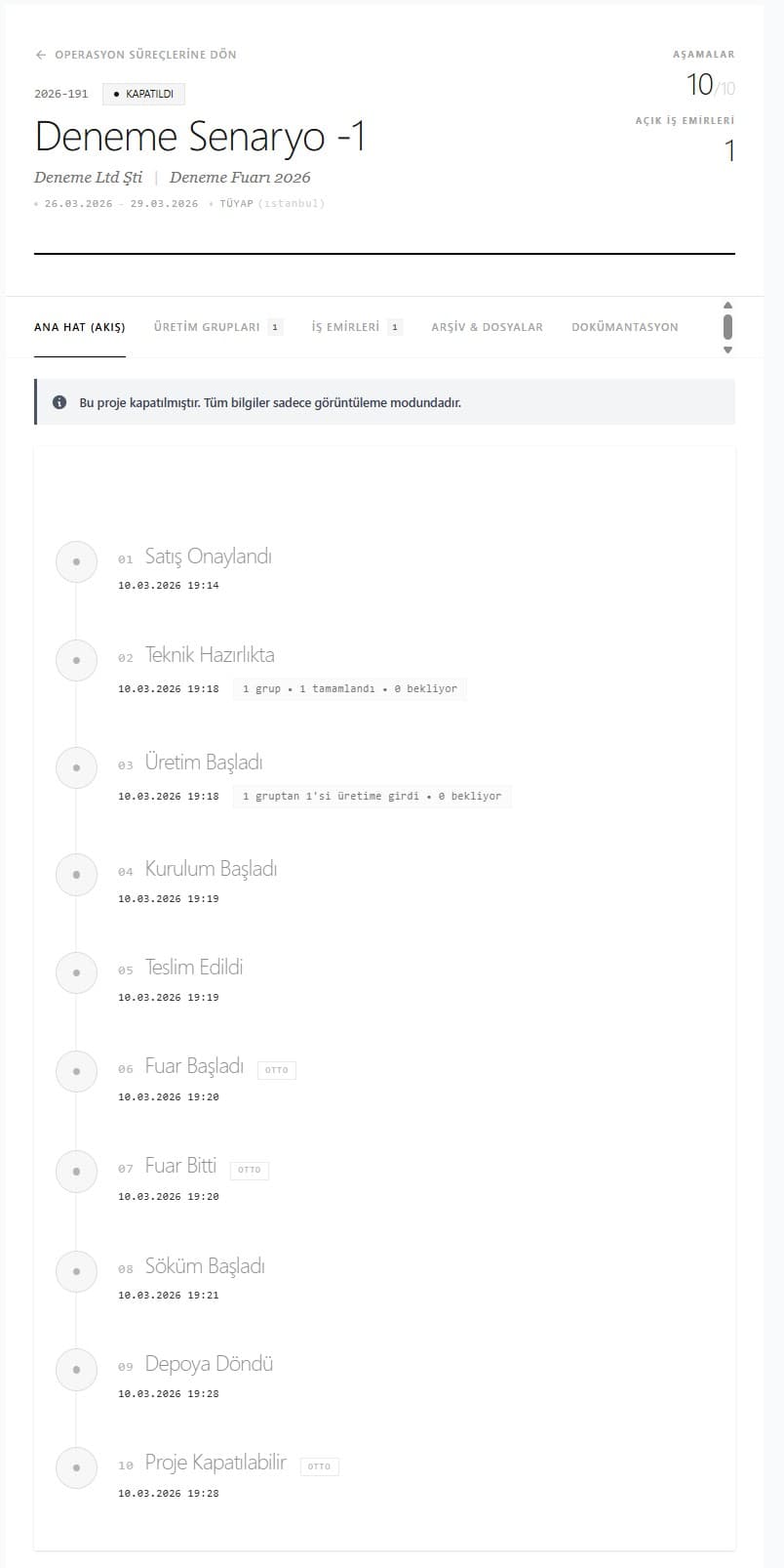 Saha Operasyon Takibi